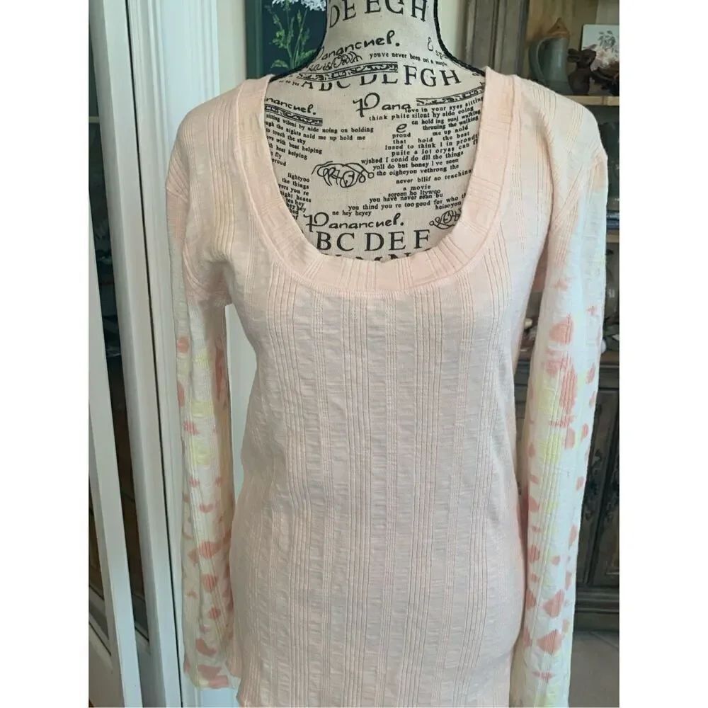 Free People Big Sur Tie-Dye Thermal in Soft Pink - Picture 2 of 7